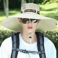 thumbnail image 1 of Adjustable Wide Brim Sun Hat For UV Protection Lightweight Breathable Polyester Cotton Outdoor Travel, 1 of 7