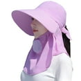 thumbnail image 1 of Adjustable Wide Brim Sun Hat For Women Outdoor UV Protection Breathable Polyester Cotton Linen, 1 of 7