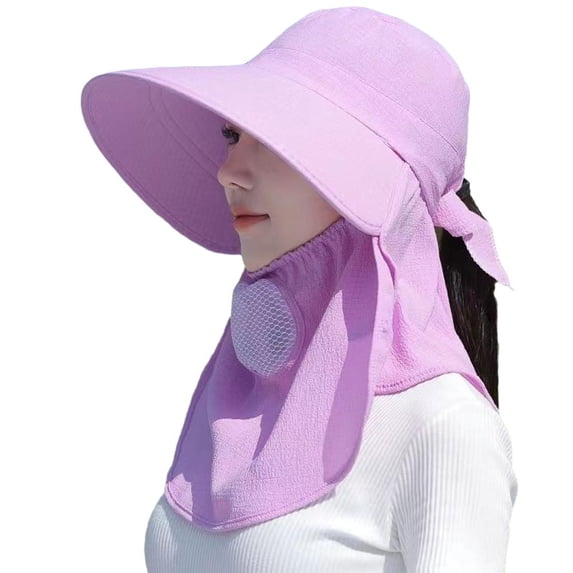 Adjustable Wide Brim Sun Hat For Women Outdoor UV Protection Breathable Polyester Cotton Linen