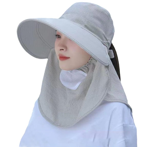 Adjustable Wide Brim Sun Hat For Women Outdoor UV Protection Breathable Polyester Cotton Linen