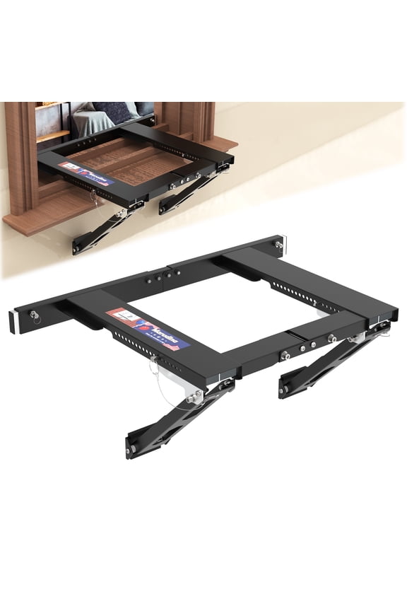 Adjustable Window AC Bracket, Quick Installation in 3minutes Without Drilling, Upgraded Extra Large Adjustment Range, Air Conditioner Support Bracket no Drill w/ Max Load Capacity of 220 lbs