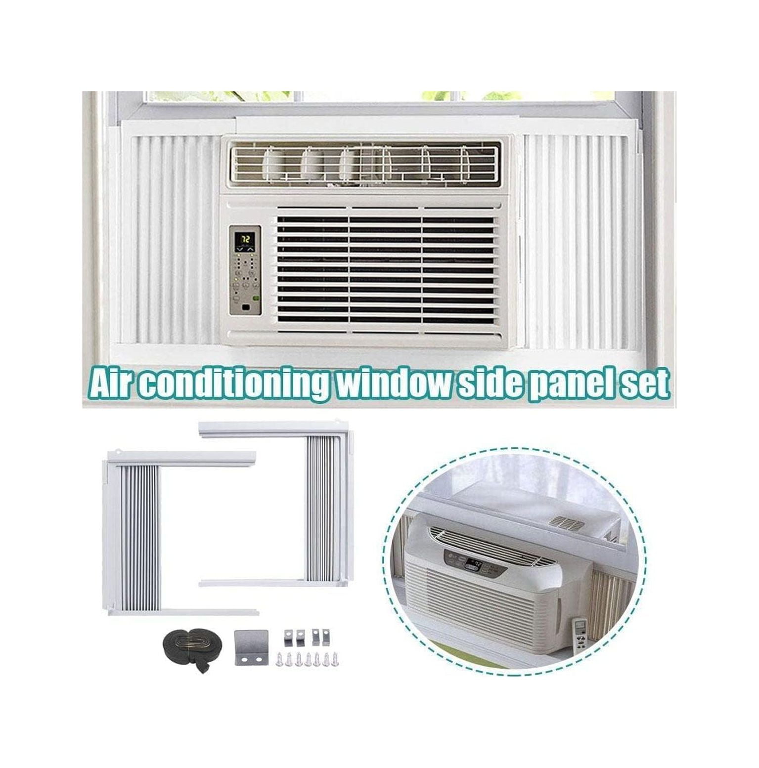Adjustable Window Air Conditioner Side Panels with Frame Room AC
