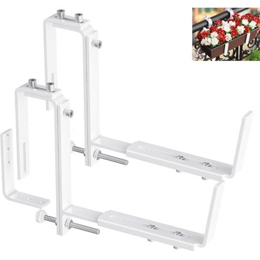 BIOMAND Adjustable Window Box Brackets - 6 Pack Heavy Duty Planter Holders 6-12 Inch