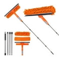 thumbnail image 1 of Adjustable Window Cleaning Squeegee Kit - 63 Inch Telescopic Pole with 2-in-1 Tool for High Windows, Shower Glass, Tiles, Car Windshield & Wall Cleaning, 1 of 4