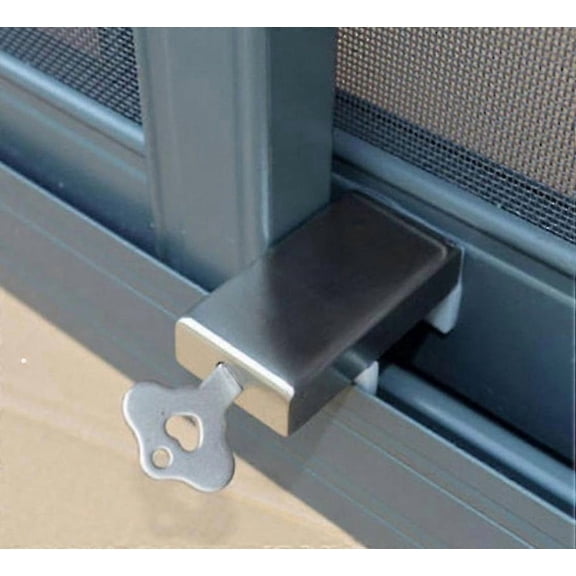 Adjustable Window Door Stopper with Security Sash Lock