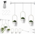thumbnail image 1 of Adjustable Window Planter Hanger Set – Metal Rod with Adjustable Brackets, Indoor Outdoor Use for Flowers, Herbs, Succulents, Balcony Railing, 1 of 9