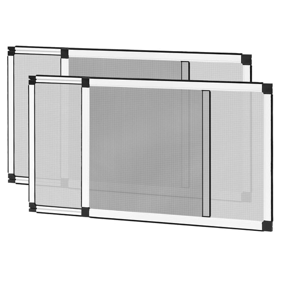 Adjustable Window Screen 1, M(18" H x 28-52" W ) 2-way Horizontal & Vertical Expandable
