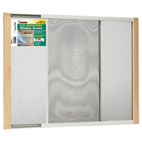Frost King W.B. Marvin AWS1833 Window Screen, 18 in L, 19 to 33 in W, Aluminum