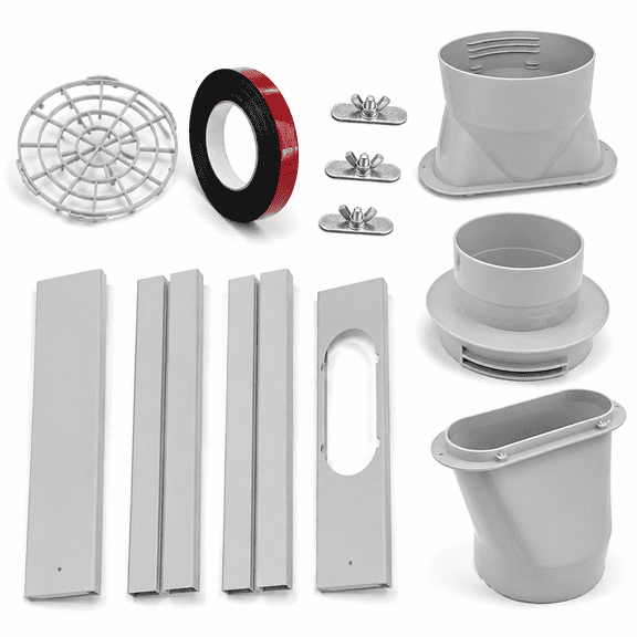 Adjustable Window Vent Kit for 4/5/6 Inch Ducting Hoses, Fits 17-60 Inch Sliding Windows