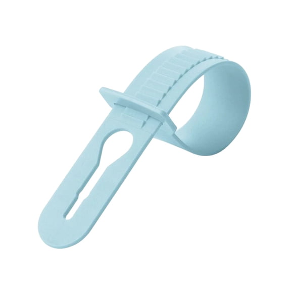 Adjustable Windproof Clothes Hanger Fixing Strap PVC Anti-Slip Hanger Holder Clip Prevent Hanger Sliding & Clothes Falling For Balcony Drying Indoor Wardrobe(Blue-17.2cm)