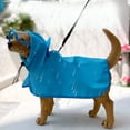 thumbnail image 1 of Adjustable Windproof Dog Raincoat Waterproof Dog Rain Jacket with Transparent Hood and Leash Hole Full Coverage Waterproof Puppy Poncho for Small Medium Large Outdoor(Blue,L), 1 of 7