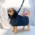 thumbnail image 1 of Adjustable Windproof Dog Raincoat Waterproof Dog Rain Jacket with Transparent Hood and Leash Hole Full Coverage Waterproof Puppy Poncho for Small Medium Large Outdoor(Black,M), 1 of 5