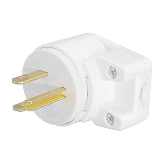 Adjustable Wire Clamp Plugs 15A 125V 5-15P Configuration PVC Construction Transparents Terminals