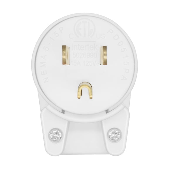 Adjustable Wire Clamp Plugs 15A 125V 5-15P Configuration PVC Construction Transparents Terminals