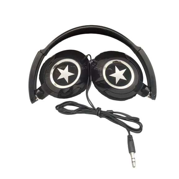 Adjustable Wire Headphones Music Stereos Flexible Wire Over Ear Headset Noise Cancelling Foldable Headphones