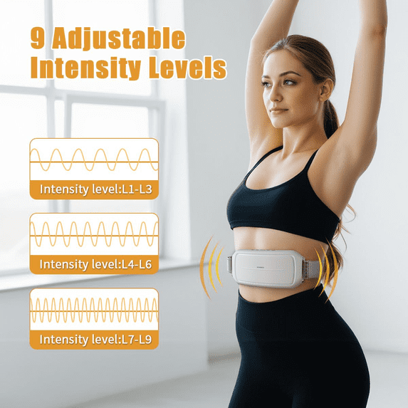 Adjustable Wireless Abdominal Massager belt with Heat Therapy