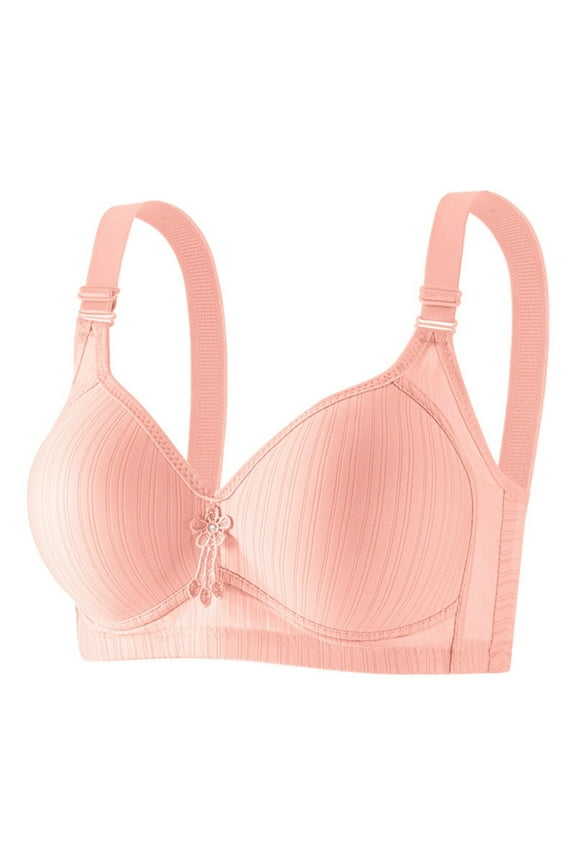 Adjustable Wireless Bras for Women, Comfortable Thin Summer Full Cup Lingerie, No Underwire Push up Bralette