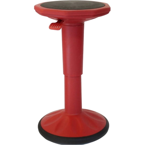 Schooled Adjustable Wobble Stool Flexible Seating Study Chair for Classrooms, Red