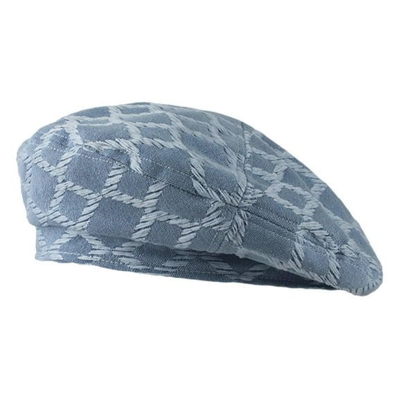 Adjustable Women hat Classicalalal Sunshade French Style Peaked 56-58cm Cabbie Beanie Ivy Hat Girls Driving Street Stretchy Winter Head Warmer Light Blue