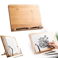 thumbnail image 1 of Adjustable Wooden Book Stand, 11X7.87inch Reading Rack Wooden Bookshelf, Multi-Functional Cookbook Holder, Lightweight Textbook Holder, Tablet & Recipe Stand, Foldable Home Office Accessory, 1 of 7