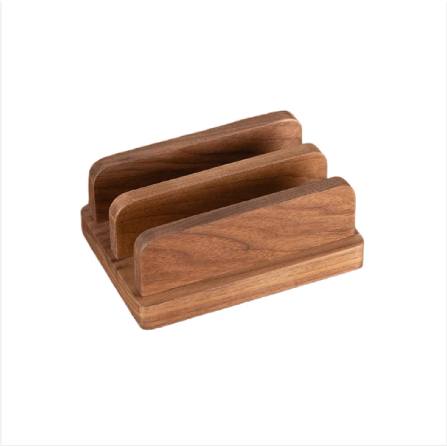 Adjustable Wooden Vertical Laptop Stand, Solid Wood Desktop Holder for Notebook/iPad/Tablet, Space-Saving Computer Stand with Heat Dissipation