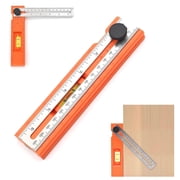 Adjustable Woodworking Protractor & Depth Ruler   Multifunctional Angle Finder with 15 -90  Marking, Level & Fixed Point Marking ToolRL 1 PC
