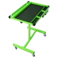 thumbnail image 1 of Adjustable Work Table with Drawer - Garage Repair Shop DIY - Portable Steel Work Bench - 220lb Capacity - 4 Swivel Casters - Green, 1 of 9