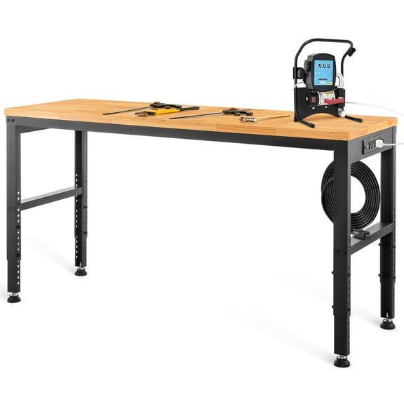 Adjustable Workbench 48 x 20-inch Workshop Bench with Power Outlets