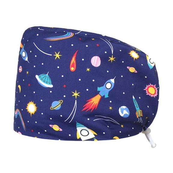 Adjustable Working Cap with Button, Working Hat Sweatband, Elastic Bandage Tie Back Hats for Women & Men, One Size