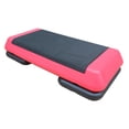 thumbnail image 1 of Adjustable Workout Aerobic Stepper in Fitness & Exercise Step Platform Trainer Red Black with 2 Risers, 1 of 5