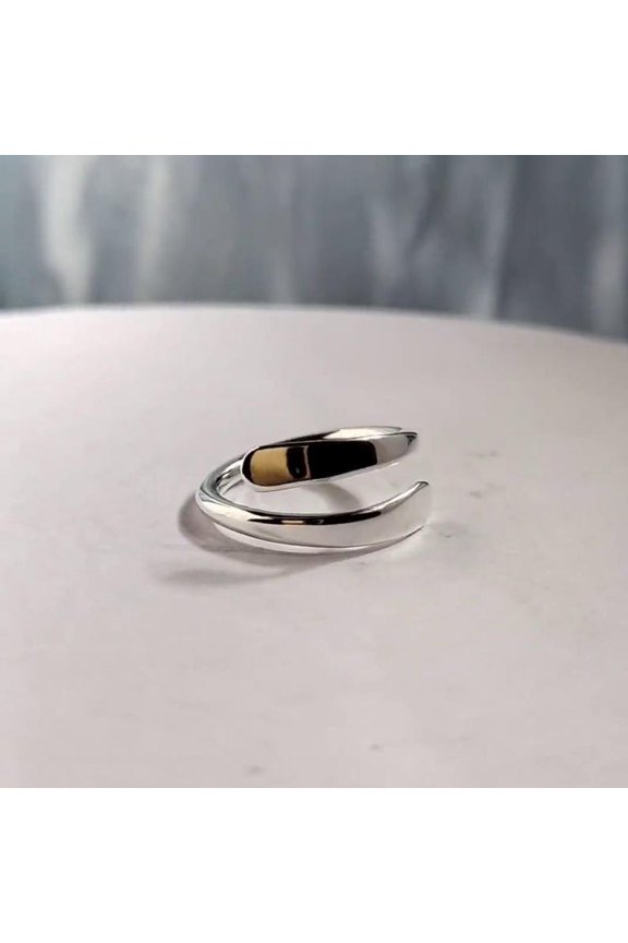 Adjustable Wrap Ring Sterling Silver Open Spiral Ring Dainty Diamond Stacking Rings for Women Gift for Her Jewelry