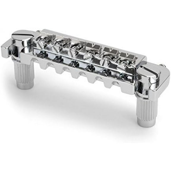 Adjustable Wraparound Bridge for Solidbody Guitar, Chrome$$Music