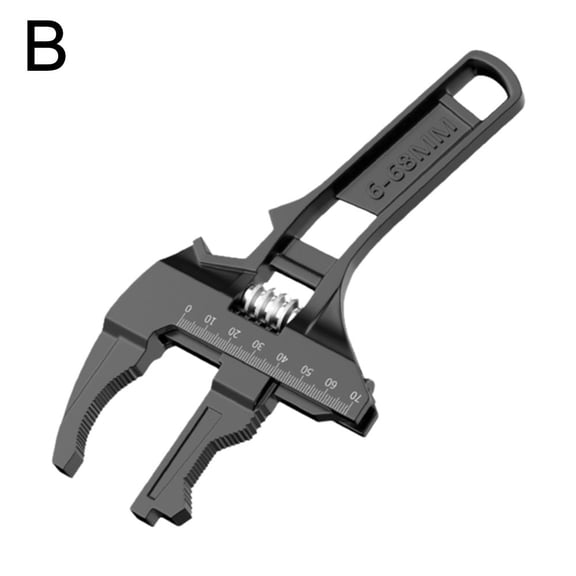 Adjustable Wrench 6-68mm Universal Repair Set, 8-Inch Short Shank Large Openings Wide Jaw -Thin Wrench, Lightweight Adjustable Spanner Home Repair Tool for Bathroom Washbasin Tube Nut