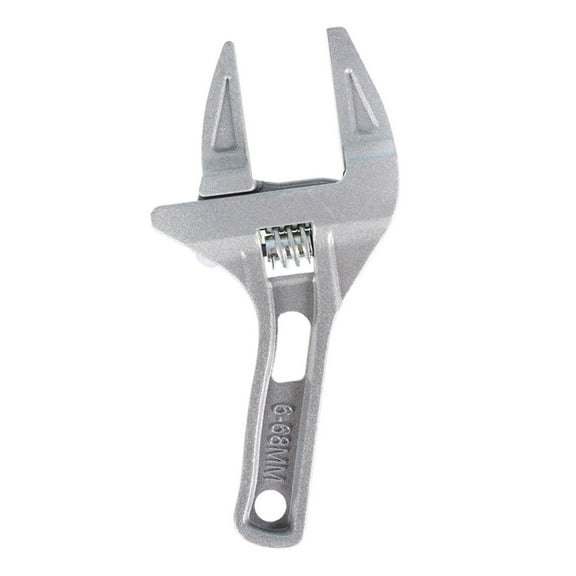 Adjustable Wrench Aluminum Alloy Repair Tools 16 - 68mm Short Shank Large Openings Wide Jaw Ultra-thin Wrench for Bathroom Washbasin Tube Nut Disassembly