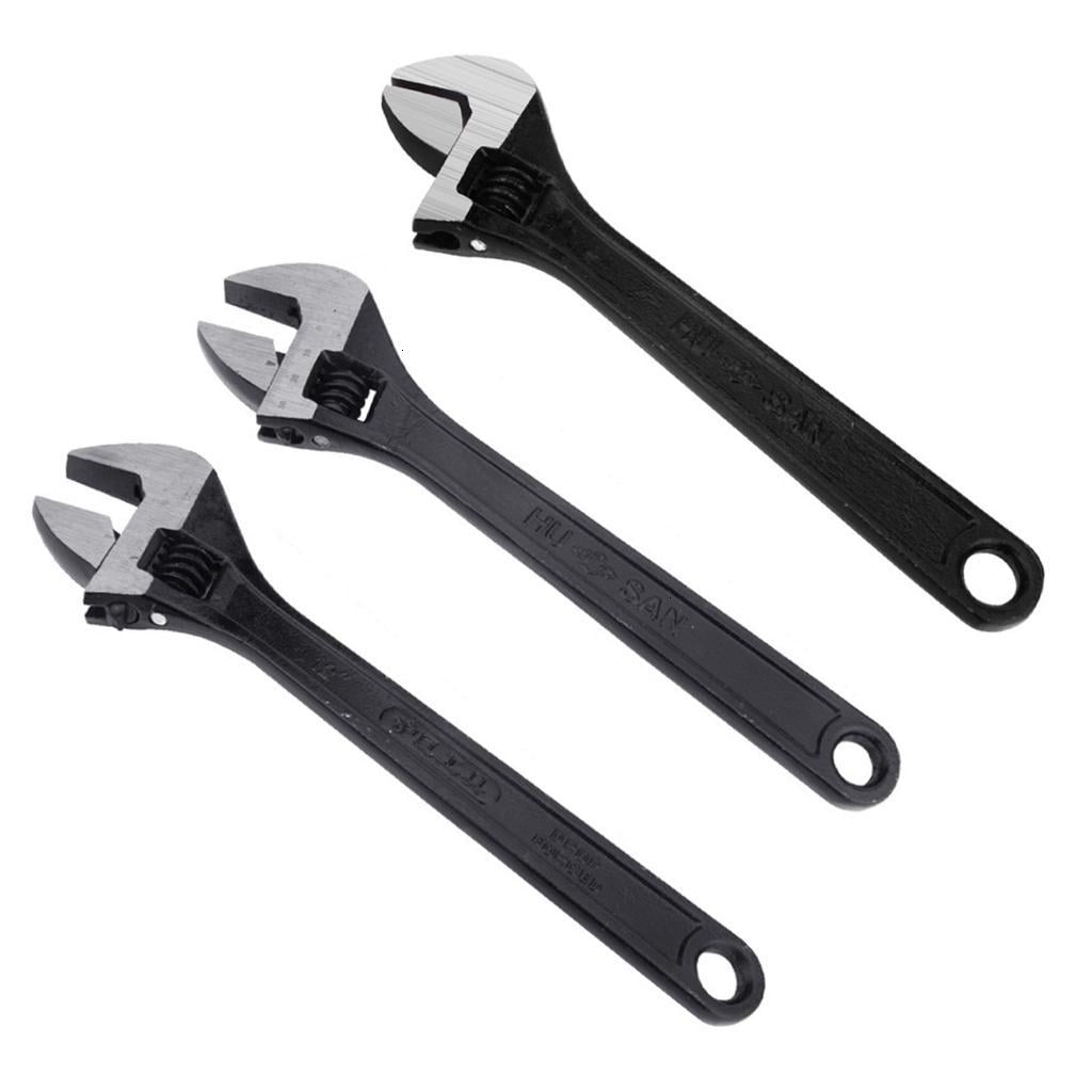 Adjustable Wrench Large Opening Long Handle Universal Spanner Repair Hand Tool