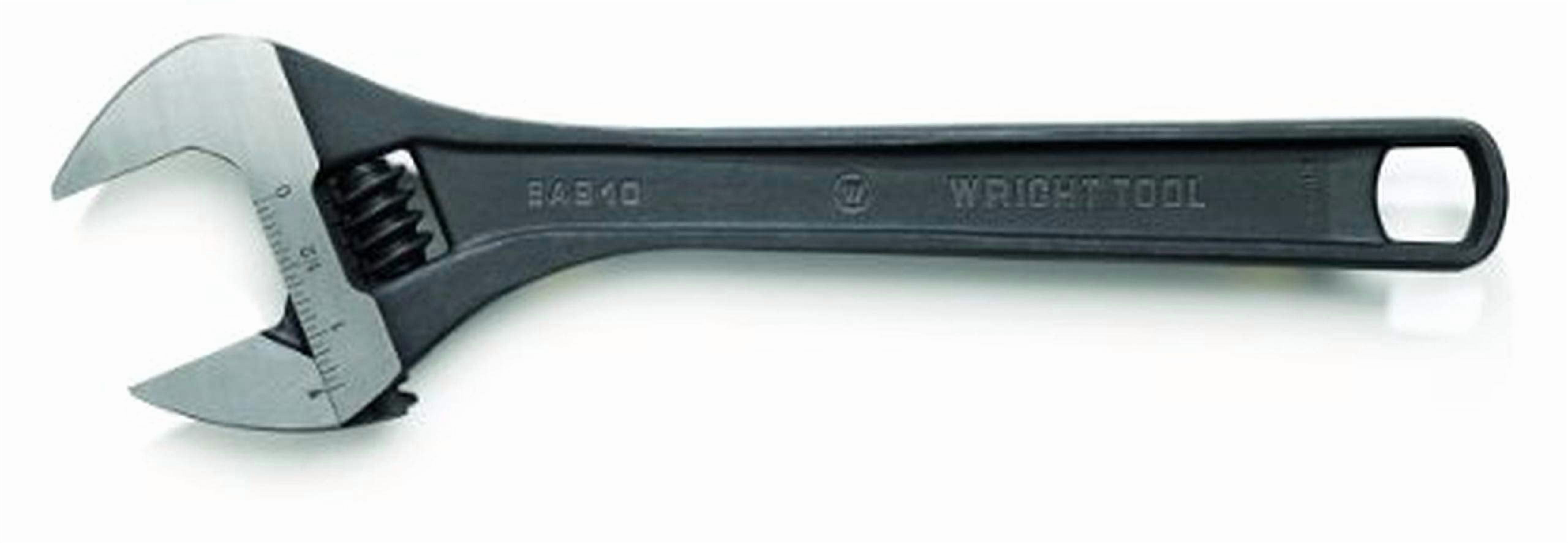 Adjustable Wrench Max Capacity 1 3/8" Black Industrial 10"