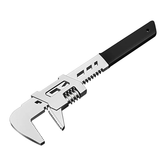 Adjustable Wrench Right Angle F Shape Head Wide Jaw Carbon Steel Non Slip Handle for Home DIY Repair Garage Plumbing