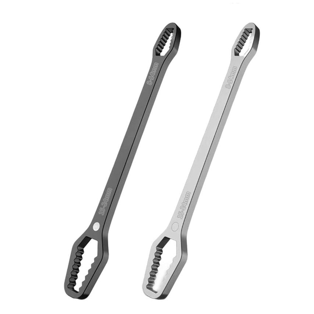 Adjustable Wrench Set: 2-Piece Self-Tightening Hand Tools for 8-22mm