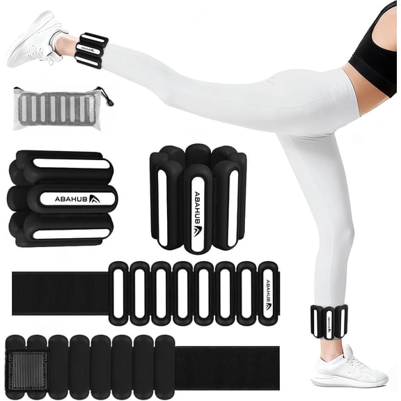 Adjustable Wrist & Ankle Weights 2Pack, Wearable Silicone Weighted Bracelet for Women, Arm Leg Weights for Home Gym Workout, Jogging, Yoga & Pilates