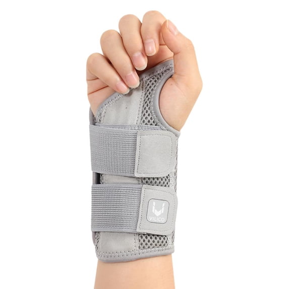 Adjustable Wrist Brace with Metal Splint for Carpal Tunnel Relief, Wrist Support Stabilizer for Pain Relief, Tendonitis, Arthritis - Breathable & Comfortable Fit