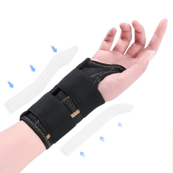 Adjustable Wrist Brace with Support Splints for Men & Women, Night Sleep Wrist Stabilizer for Carpal Tunnel Syndrome, Tendonitis & Arthritis Pain Relief, Fits Left & Right Hand