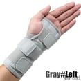thumbnail image 1 of Adjustable Wrist Brace With Double Spring Support - Night Use Carpal Tunnel Relief, Hand Stabilizer For Sprains, Tendonitis & Injuries,Gray-Left,L/XL, 1 of 7