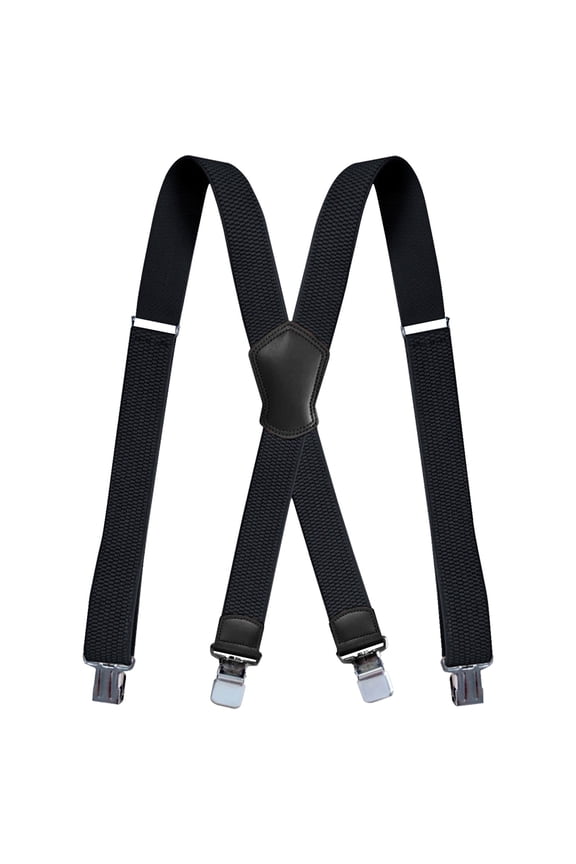 Adjustable X-Back Hidden Work Suspenders, 1.18 Inch Under-Clothing Elastic Shoulder Straps, Heavy Duty Removable Suspender Set, Comfortable Support Strap for Daily Work Attire for All Adults,Black-2