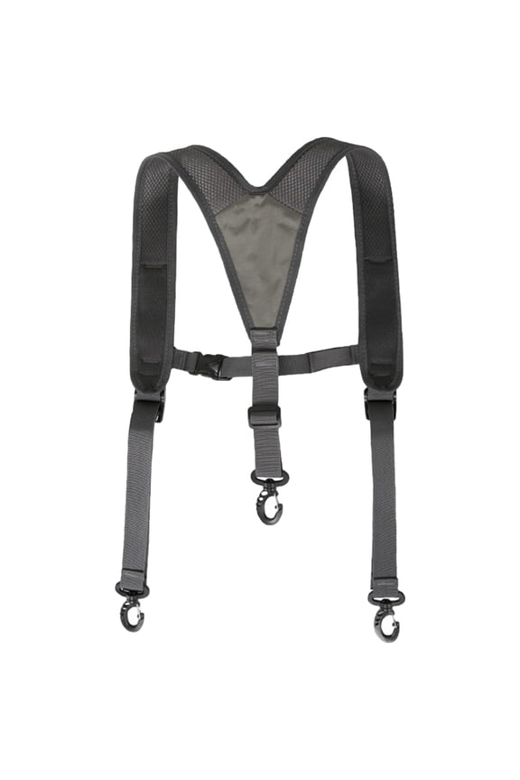 Adjustable Y Back Harness with 3 Hook Attachments Wide Suspenders Hook for Men