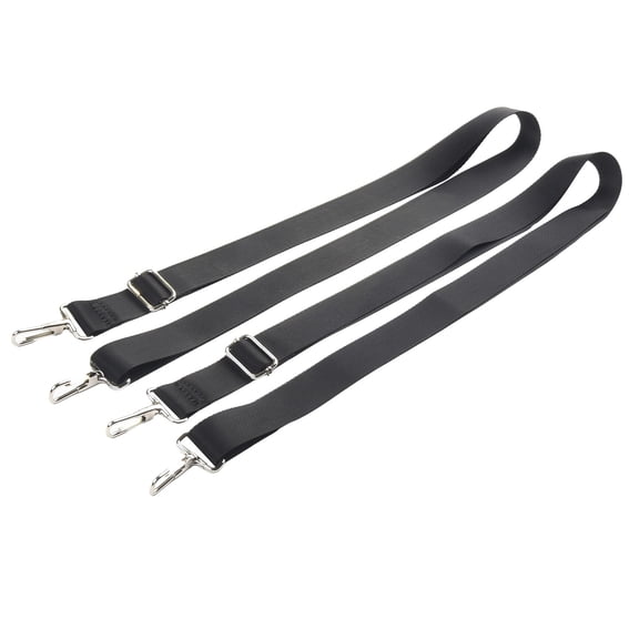 Adjustable Yacht Boat Awning Top Straps 28in-60in, Heavy Duty Nylon Webbing with Stainless Steel Buckle for Bimini Top Canopy Cover Tie Down, Black