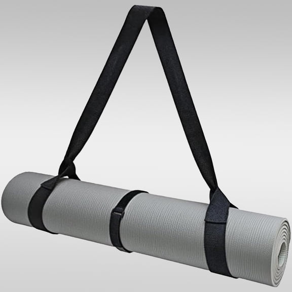 Adjustable Yoga Mat Strap Carrier, Wide Yoga Mat Holder with Hook-and-loop fastener for Travel Gym, Black Non-Slip Straps for Carrying Mats