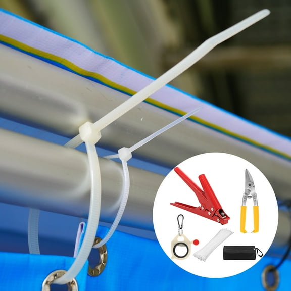 Adjustable Zip Tie Tool Kit Metal Cable Tie Tool Set with Ergonomic Handle for Electrical Work Industrial Assembly Home Cable Management