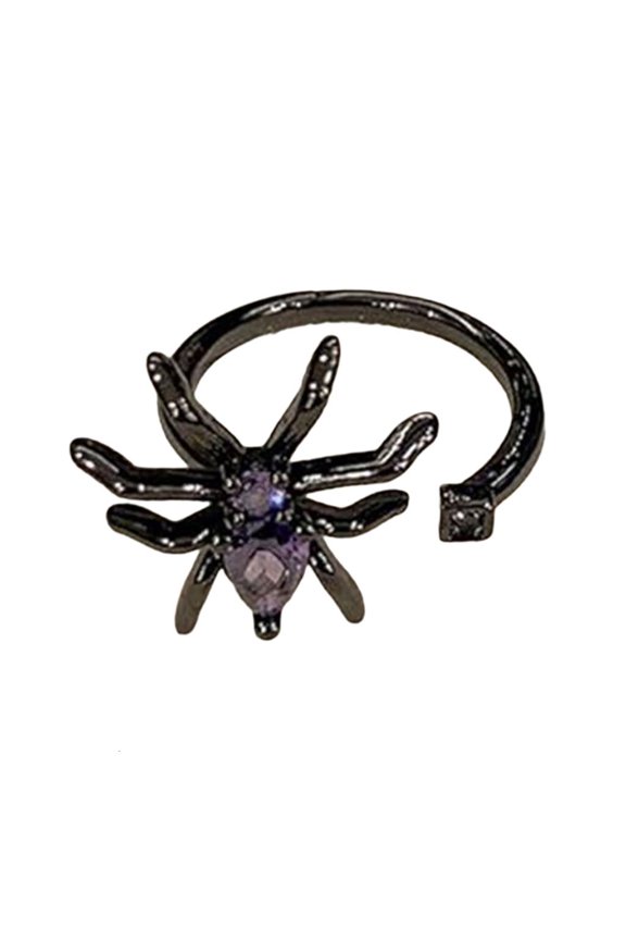 Gothic Adjustable Spidera Ring Zircon Punk Jewelry Vintage Mysterious Punk Spidera Ring Adjustable Size Gothic Jewelry Gift