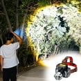 thumbnail image 1 of Adjustable Zoom Headlamp with Rechargeable LED Light, Waterproof Outdoor Headlight for Camping Hiking Fishing, Lightweight Head-Mounted Flashlight with Power Display and 3 Brightness Modes, Black, 1 of 7