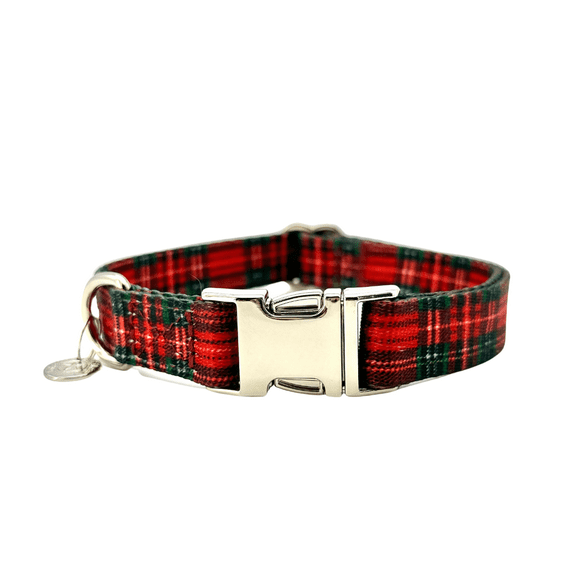 Adjustable collar - Quick Release Metal Alloy - Red Plaid(D0102H53X46)